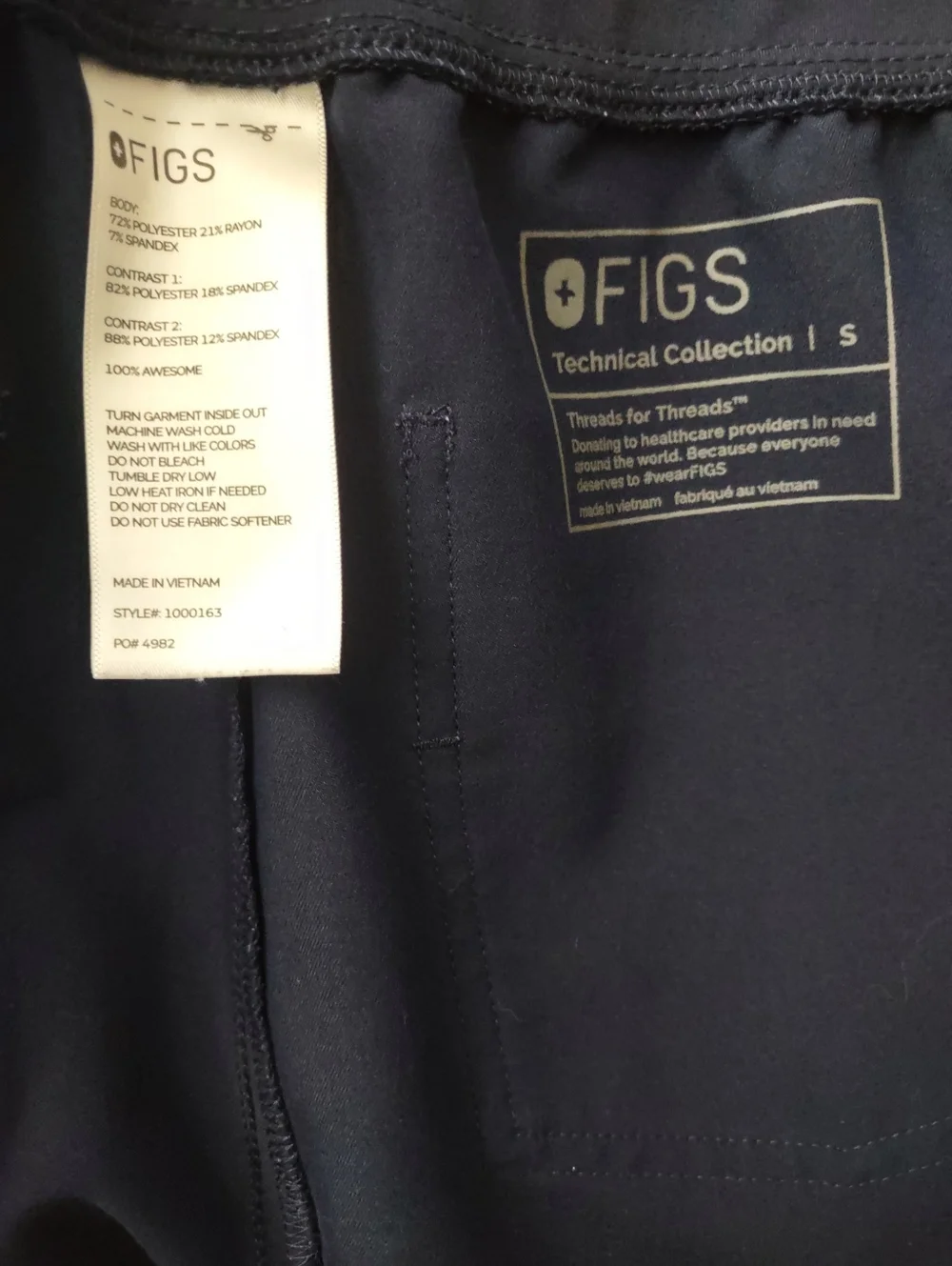 Figs Navy High Waisted Zamora Jogger - Picture 4 of 5